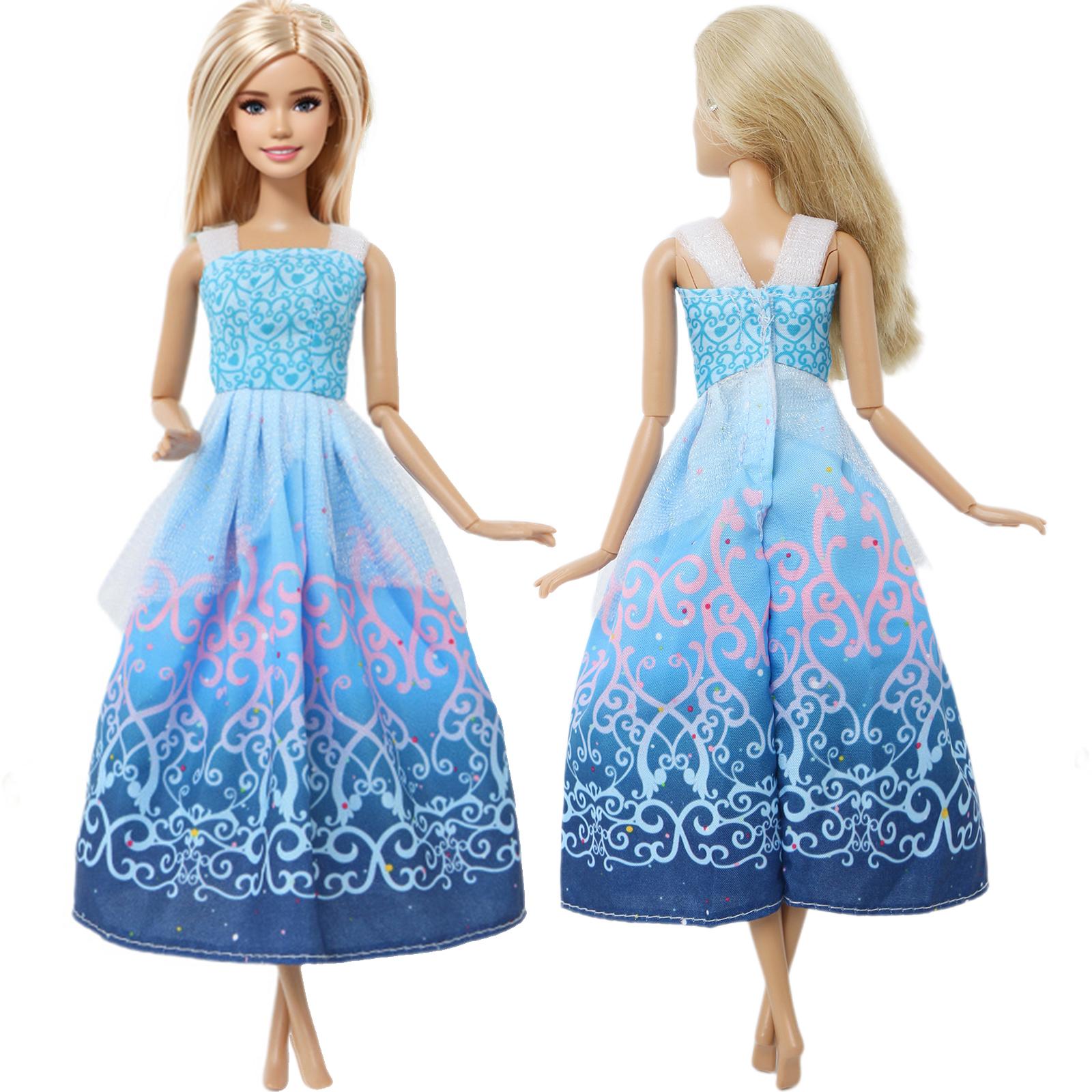 

1x наряды для кукол принцессы, вечерние бальные платья, платье, одежда для куклы Барби, аксессуары 1/6 11,5 дюймов, куклы, игрушки для девочек(НЕТ КУКЛ) синий