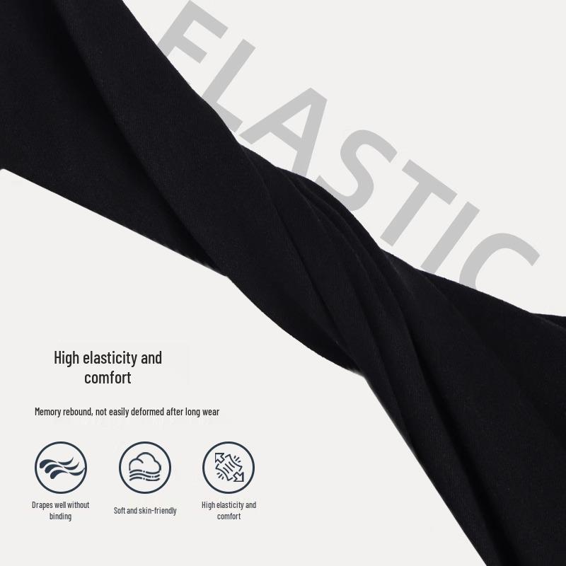 Black High-Waisted Micro-Flared Jeans for Women - 2025 Spring/Autumn Slimming Stretch Bodycon Pants
