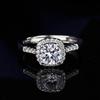 2026 Fashion Moissanite Princess Square Bag Three-piece Set Ring Earrings Pendant Necklace Women's Jewelry