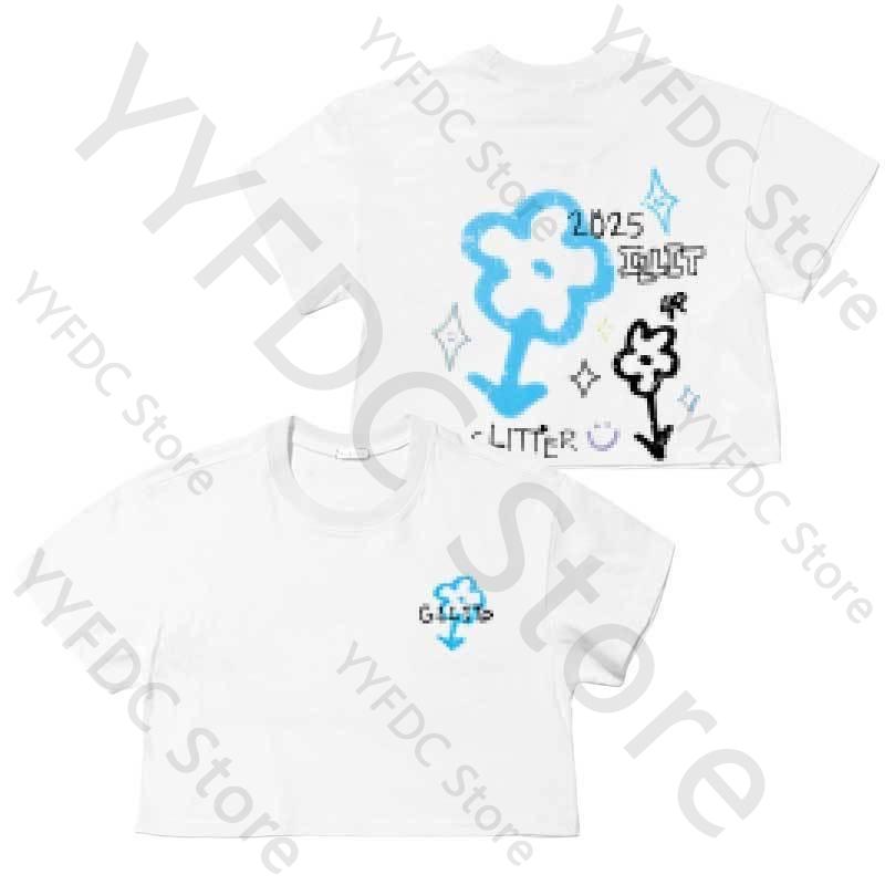 ILLIT Same T Shirt Kpop Fashion Glitter Day Concert Print Tshirt Women Unisex Summer Casual Cotton Short Sleeve Tee Tops For Fans