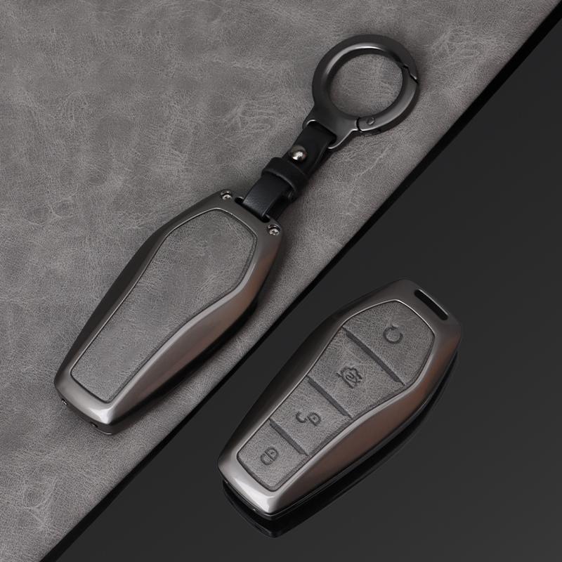 Alloy Car Key Cover Case For Byd Song Plus Ev Dolphin Seal U Dmi Atto 3 Sealion 6 Han Qin Car Keychain Key Shell Accessories