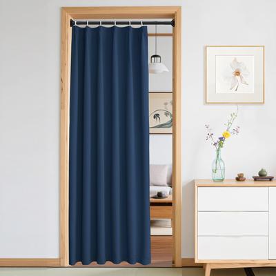 DWCN Verdunkelungs-Raumteiler UV Kälte Hitze Solide Dick Noren Sichtschutz für Wohnzimmer 100cm Breit x 180cm Marineblau 1 Paneel Vorhang, Stilvoll, Isoliert,