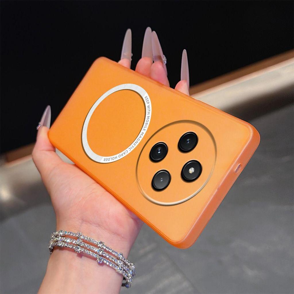 Magnetic Semi‑Transparent Matte Phone Case for Xiaomi Redmi 14C 4G,POCO C75 Soft TPU Shockproof Cover