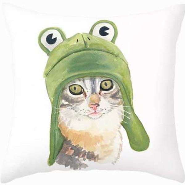 Nordic Cartoon Animal Pillow Cover Cute Printed Linen Pillow Home Ornament Sofa Car Premium Durable Quality Useful