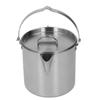 1.2L/40.58oz Camping Kettle With Foldable Handle Outdoor Cookware Durable Portable Teapot  Hiking
