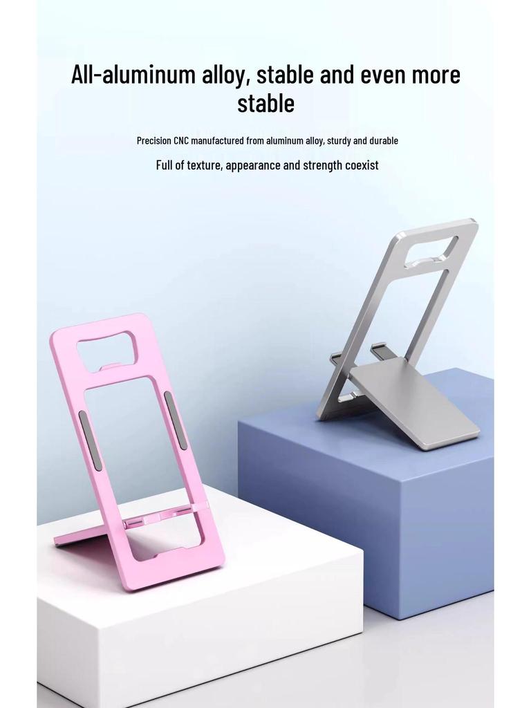 Ultra-Thin Foldable Aluminum Phone and Tablet Stand - Portable, Multi-functional, Universal Holder