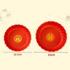 4Pcs Red Wedding Snack Tray Round Plastic Chinese  Year Nut Fruit Plate Chinese Thickened Serving Tray Entertainment