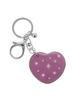 Nff Heart Dia Mirror Key Ring-purple Pink
