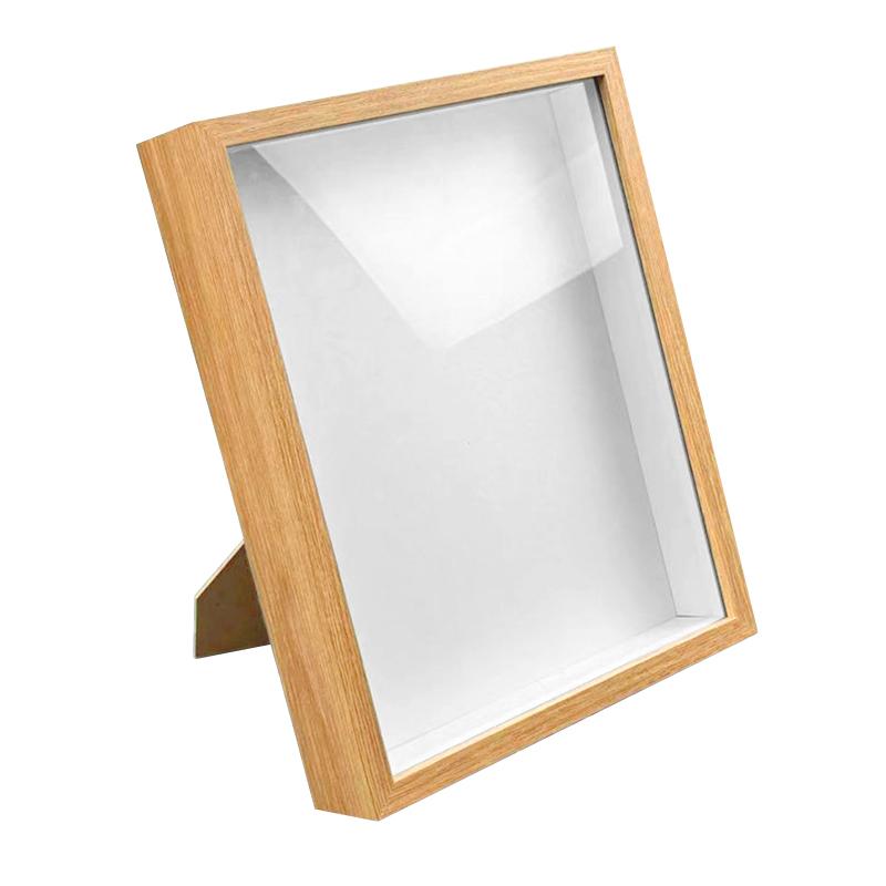 

1 шт., прямоугольная ручная работа, деревянная фоторамка, художественный стиль, сухоцвет, хранение, современная простая полая 3 см, украшение для дома