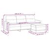 Vidaxl 3-Seater Sofa with Footstool, Light Gray, 180 Cm, Fabric