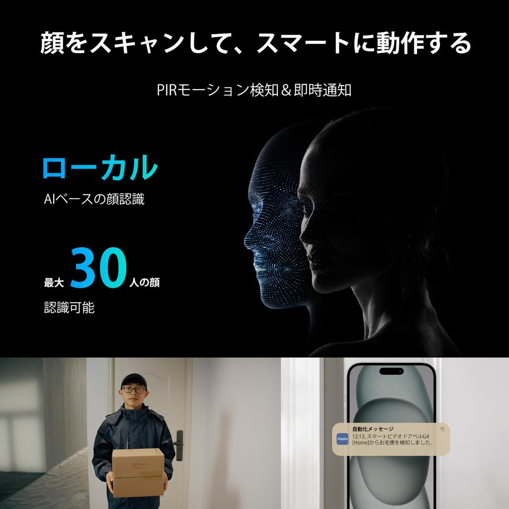 Aqara Wireless No Installation Alexa Smartphone Aqara Video IPX3 Google Motion Wired Dual Family Security Intercom, Required, G4, Compatible, Camera,