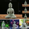 Garden Ornament Sitting Buddha Resin Stone Zen Effect Outdoor Indoor Statue Buddhist  Garden Fish Tank Decoration Sitting Buddha