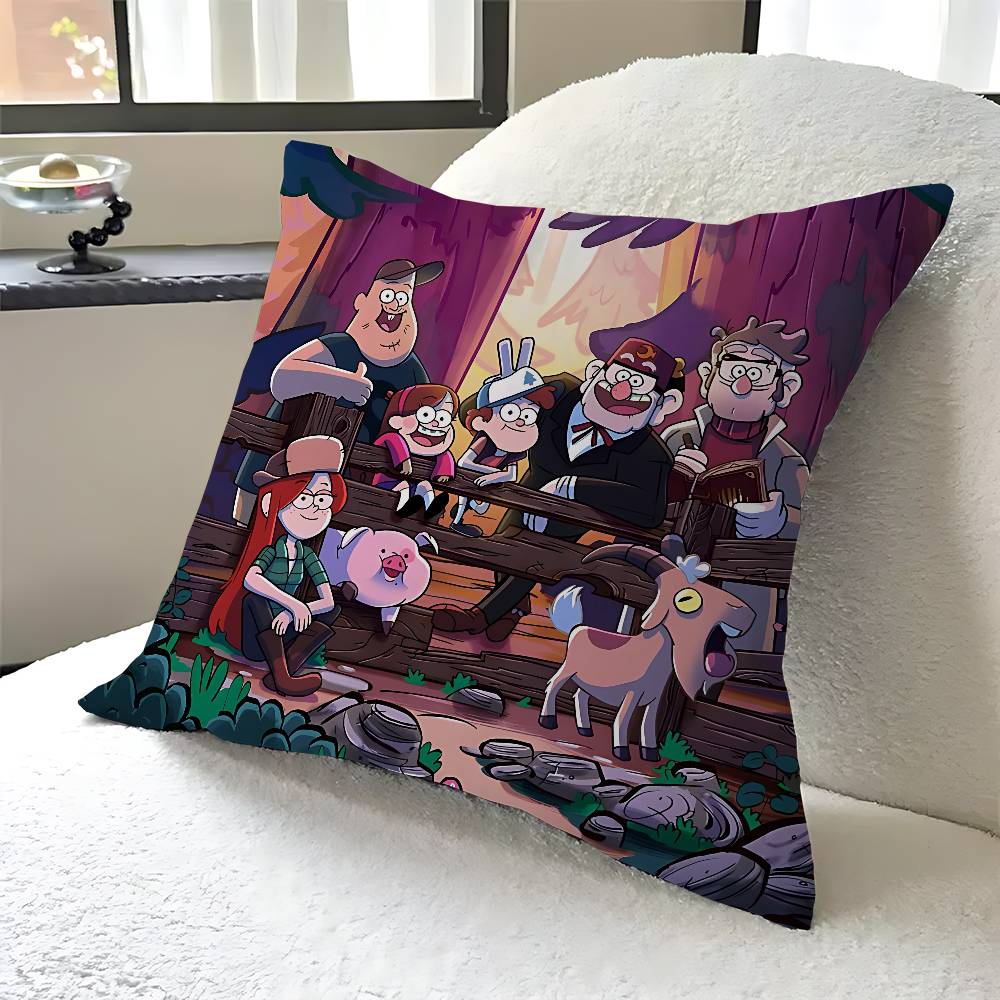 

Гравіті Фолз Стіч Щасливий Дракон Наволочка Чохол для подушки для дивана Домашній декор кімнати Дитячий подарунок 12x12Inch