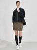 Aim Swing Houndstooth Pleated Skirt (Brown)