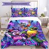 3-teiliges Bettbezug-Set (1 * Bettbezug + 2 * Kissenbezug, ohne Kern), Five Nights at Freddy's Druck Weiches Ganzjahres-Bettwäscheset, Heim-Schlafzimmer-Dekor Geschenk