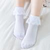 Girls Lace Princess Socks for Latin Dance, White Cotton Socks for Kids