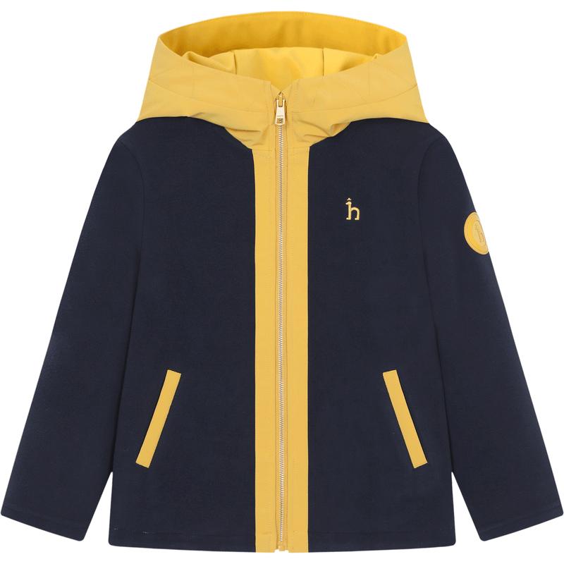 HAZZYS Kids Polar Fleece Hooded Color-Block Jacket