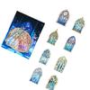 30 Bronzing Cathedral Theme Transparent Pet Stickers Creative Design Handbook Diy Material Decoration