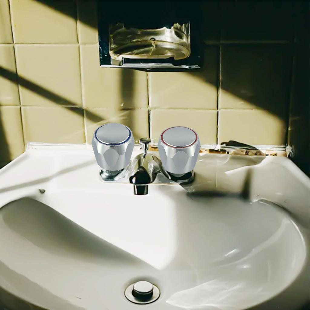 Faucet Handle HOT & COLD TAP Plastic Material 3.2x3.9cm