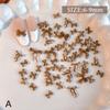 50 Pcs Mix Colorful Cute Bow Ribbon Resin Nail Art Decorations 3D Butterfly Nail Charm Jewelry Fashion DIY Accessories Manicure