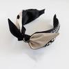 PROLY New Fashion Headband For Women Wide Side Bowknot Headwear Classic Houndstooth Patchwork Turban Hair Accessories