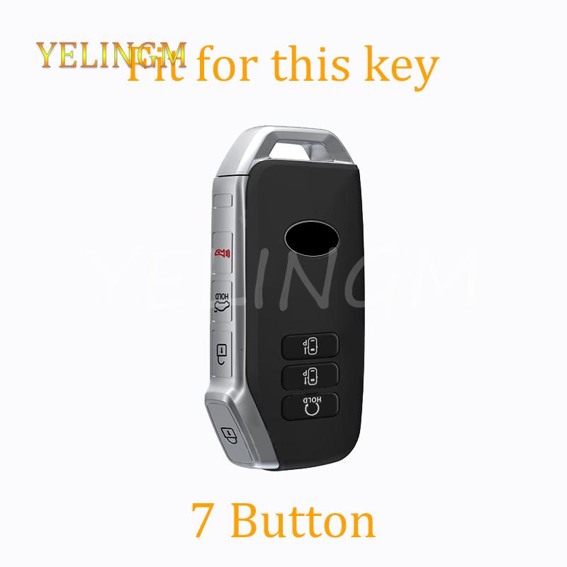 Auto 7 Button Key Shell Fob TPU for KIA Seltos Sportage NQ5 Sorento Mq4 GT LINE K5 DL3 Carnival Ev6 2021 2020 Car Key Case Cover