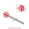 Mixed Color Acrylic and Stainless Steel Eyebrow & Tongue Piercing Set