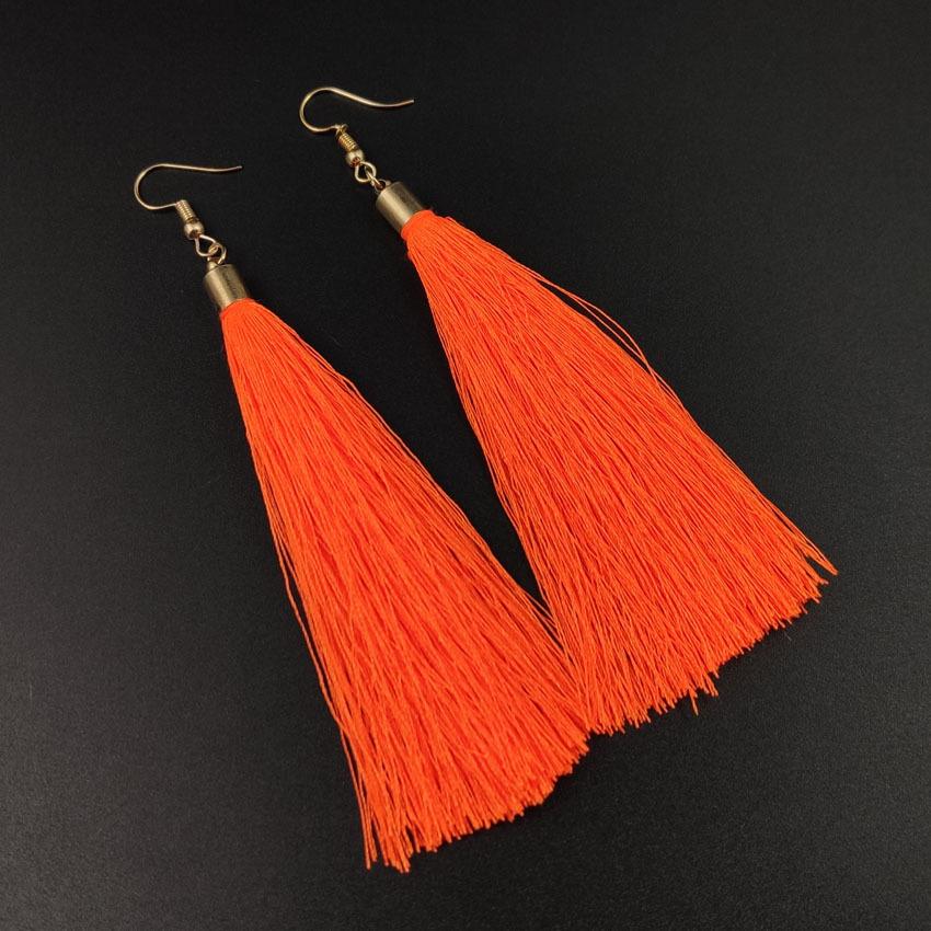 Vintage Red Tassel Earrings: Retro Ethnic Style Chandelier for Women