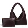 Fashion new small golden ball hand-woven women's bag texture trend niche single shoulder armpit bag large capacity hand bag