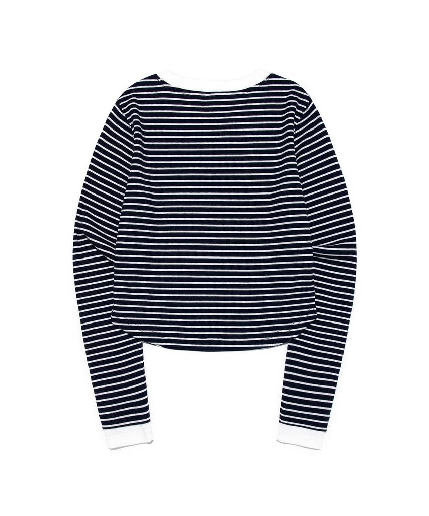 LEE Women'S Striped Long Sleeve T-Shirt Navy