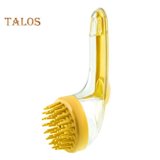 

Щетка для купания домашних животных, дозатор мыла и шампуня для собак, массажная щетка для ухода за домашними животными, щетка для длинных короткошерстных собак и кошек жёлтый