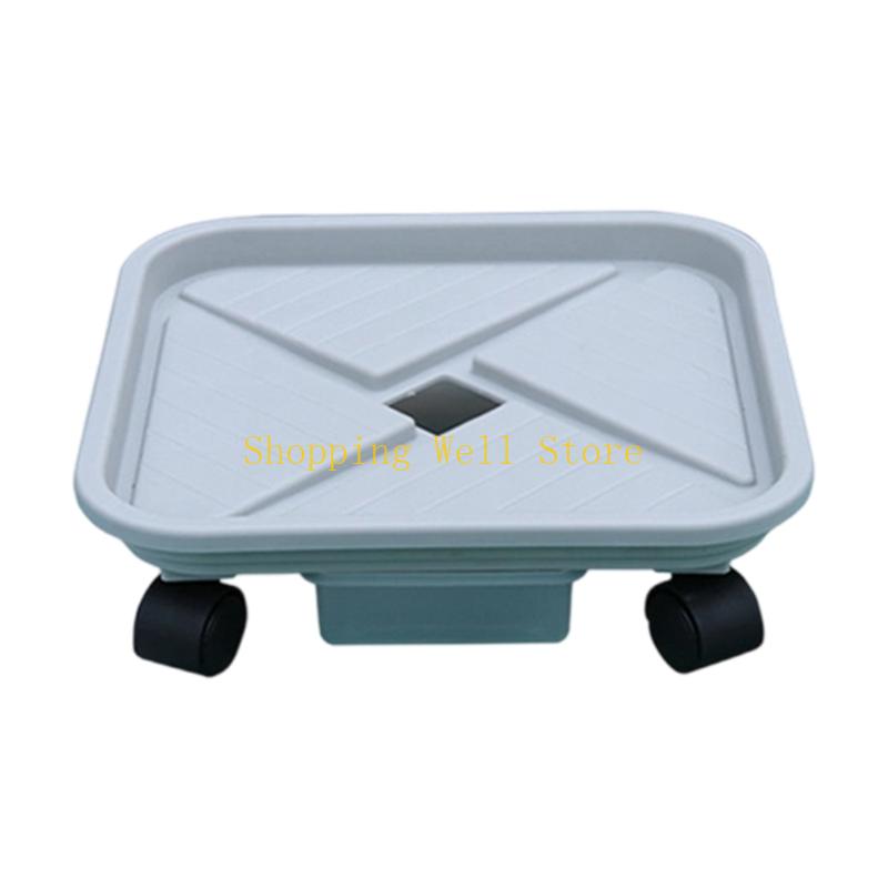 KX4B Heavy Duty Plant Bracket with Plant Stand Wheel Square Plant Stand Metal Plant Bracket Suitable for Indoor Outdoor