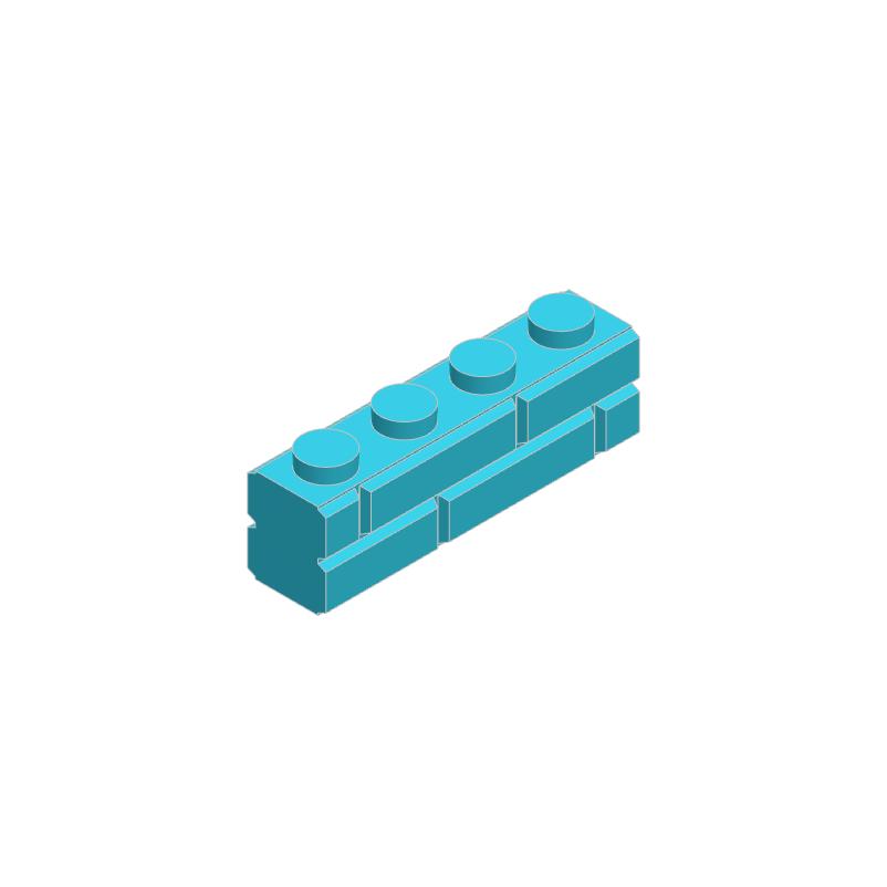 300pcs City Friends Wall Figures Bricks DIY Construction MOC Building Blocks Thick 1x4 Dots Compatible 15533
