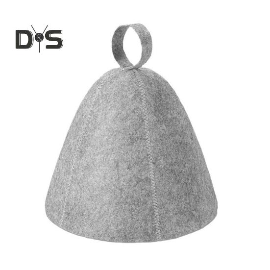 Felt Sunna Hat Unisex Vaporarium Hat Thermal Insulation Elastic Water-absorbing Hair Drying Cap Solid Color Spa Bath Accessories