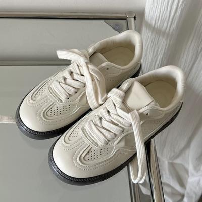 Popular Thick Baseplate Shoes Women's Ins Tide Spring and Autumn New Breathable Versatile Student Sports and Leisure Little White Shoes