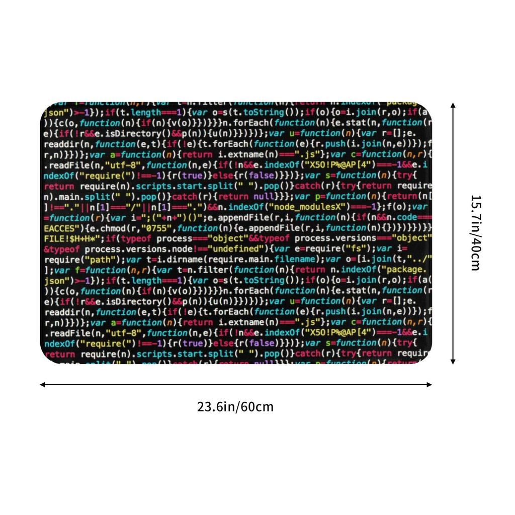 Coding Programmer Nerd Geek Doormat Mat Anti-Slip Science Hacker Computer Code Kitchen Bath Living Room Rug Carpet 40*60cm