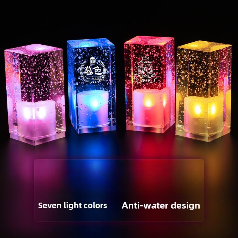Bar Table Lamp Led Rechargeable Crystal Lamp Creative Personality Restaurant KTV Atmosphere Bedside Lamp Night Light Decorative Table Lamps