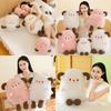 Adorable White And Pink Plush Sheep Toy Soft Stuffed Animal Cushion For Girls Gifts
