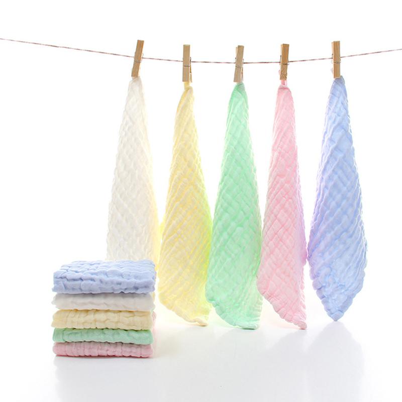 5 Stück 30x30cm Babyhandtuch Badetücher Gesicht Waschlappen Musselin Quadrate Baumwolle Hand Wischen Gaze für Baden Füttern Kinder Taschentuch