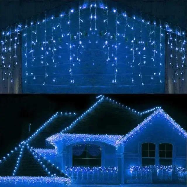 Fairy LED Icicle String Lights Christmas Garland Outdoor Lights Home For Wedding Party Curtain Garden Decoration