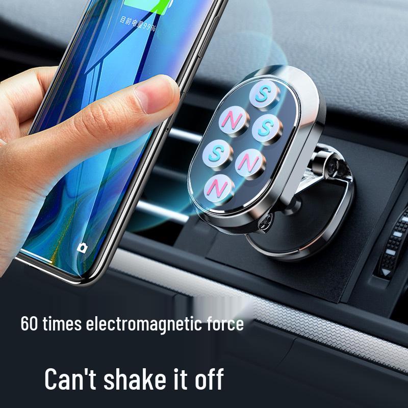 720° Rotating Magnetic Car Phone Holder with Folding Mount
