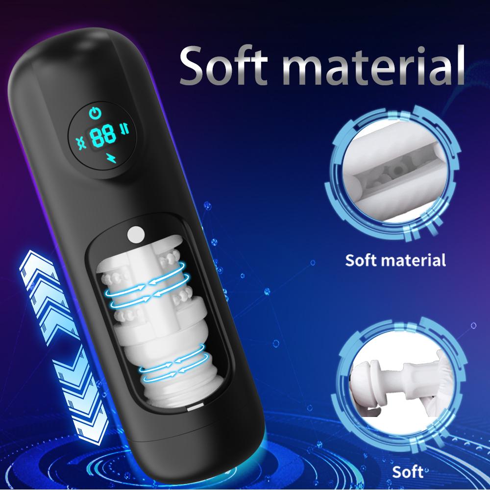 Automatic Male Masturbator Telescopic Sucking Heated Sex Toys Equipment Machine Adult Goods For Men Blowjob Masturbation Cup