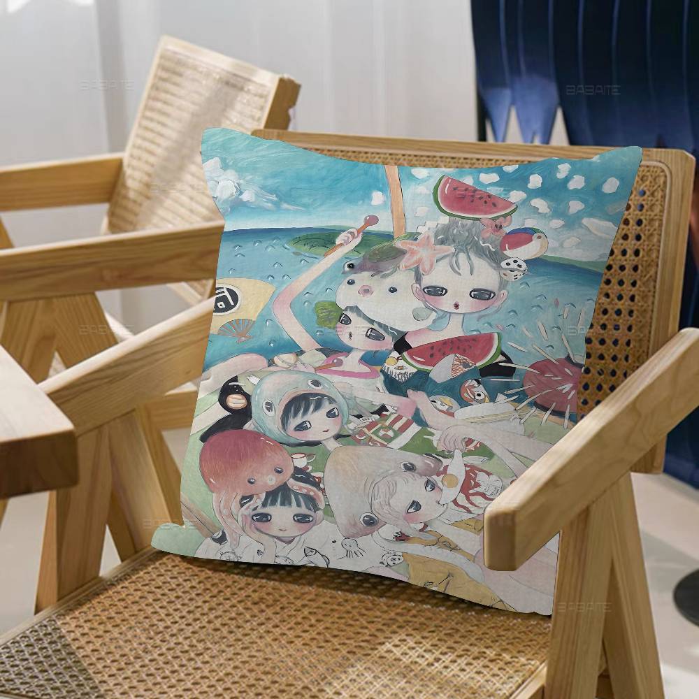 Aya Takano Anime Lucky Dragon Pillow Cover Sofa Cushion Cover Home Room Decoration Children Gift