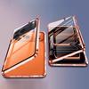 360 Full Protection Metal Magnetic Double-Sided Glass Snap Lock Phone Case For iPhone 17 Air 16 15 14 13 12 11 Pro Max Lens Protection Cover