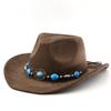 Casual Denim Ancient Jazz Hat Ethnic Style Woolen Hat Felt Ancient Suede Hat Cowboy Hat