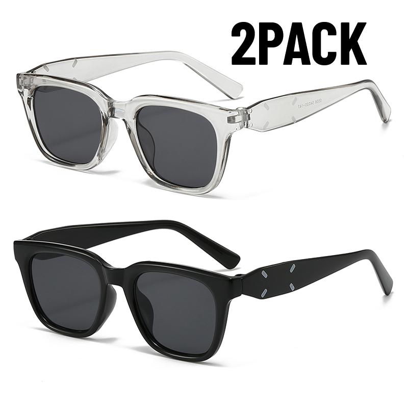 2PACK Fashion Rectangle Sunglasses Women Brand Luxury Eyewear Women/Men Y2K Vintage High Quality Glasses Women