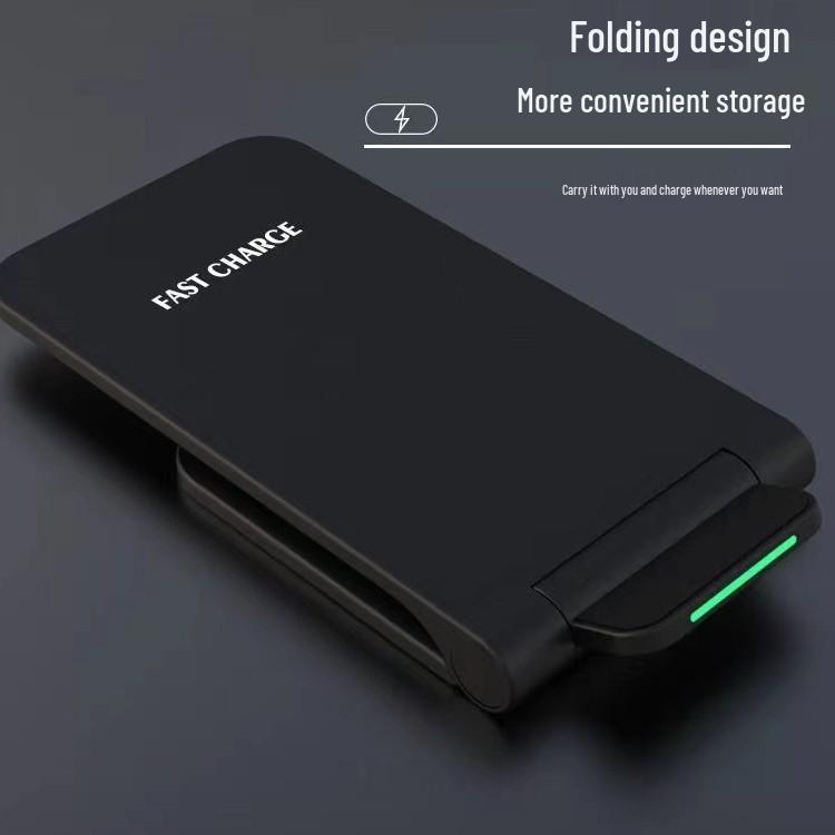 Folding Desktop Fast Wireless Charger for Apple and Huawei Phones