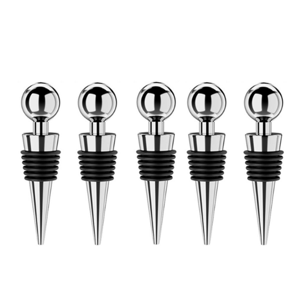 5Pcs Sealed Champagne Stopper Reusable Wine Storage Twist Cap Plug Portable Wine Stoppers  Pub