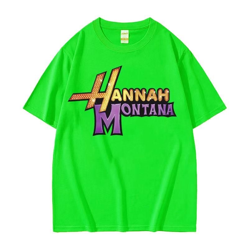 New Hannah Montana Logo T Shirt Men Women Summer Casual Short Sleeve Tee Shirt Unisex Fashion Aesthetic Trend Tshirt Streetwear