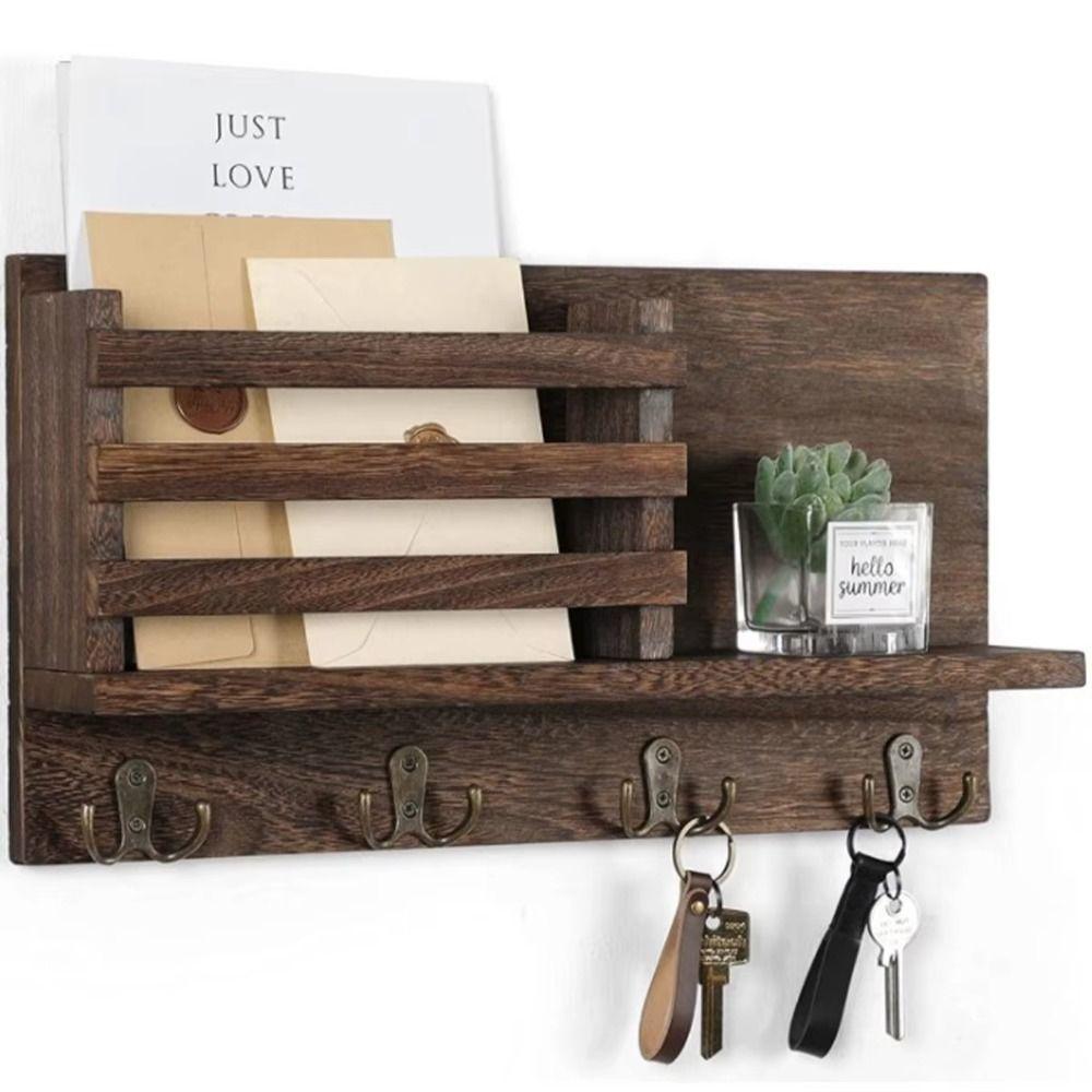 Clear Texture Mail Organizer Thickening Wall Mount Durable Key Holder Kitchen